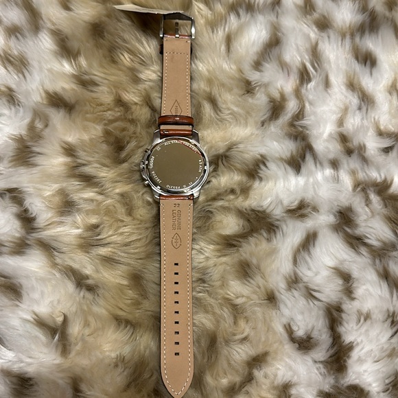 Fossil FS5210 Grant Blue Chronograph Dial Brown Leather Strap Men's Watch NWT - Picture 4 of 5